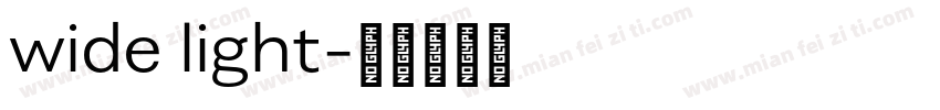 wide light字体转换
